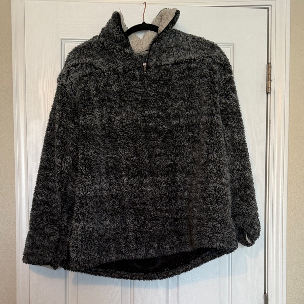 JODIFL Gray Sherpa Jacket